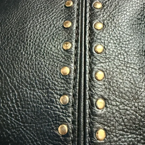 Michael Kors Black Shoulder Bag with Gold Accents - Picture 13 of 16